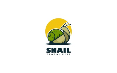Szablon Logo Prosta Maskotka Ślimak