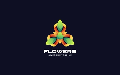 Virág színes Logo Design