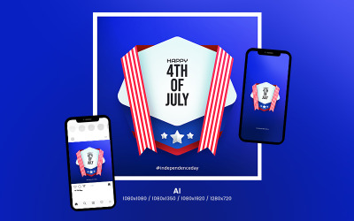 Dia da Independência - Modelo de Banner para Miniaturas do Youtube e Mídias Sociais