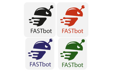 Fast Bot Logo Företag Bot Symbol Logo