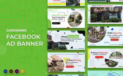 Home Garden Facebook Ad Banners Template