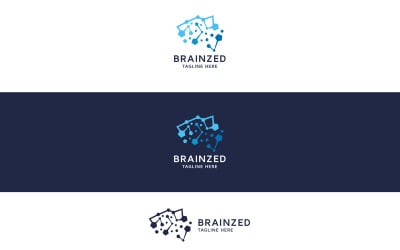 Logotipo profesional de la mente humana Brainzed