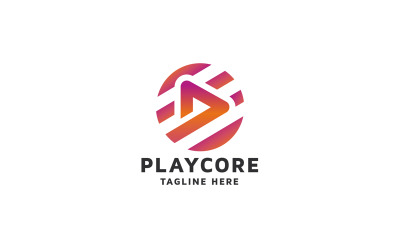 Профессиональный логотип Play Media Core