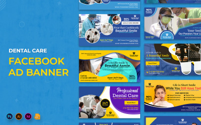 Banners publicitarios de Facebook para dentistas y cuidado dental