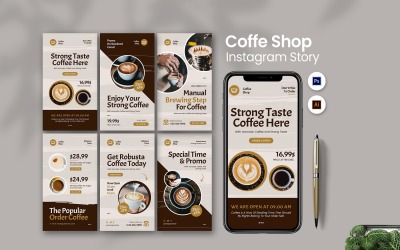 Coffee Shop Instagram Story #252571 - TemplateMonster