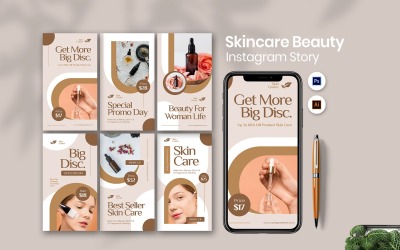 Histoire Instagram de la beauté des soins de la peau