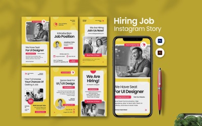 Historia de Instagram de trabajo de contratación