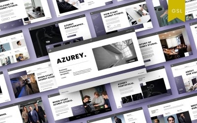 Azurey — Biznesowy szablon slajdu Google