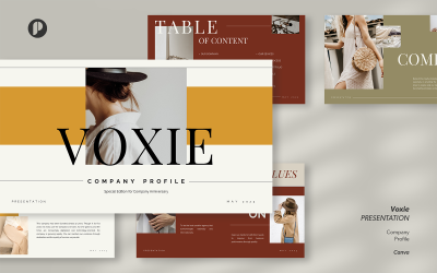 Voxie – White Mayo Modern minimalista cégprofil Powerpoint bemutató