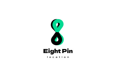 Eight Pin Clever Abstract Logo