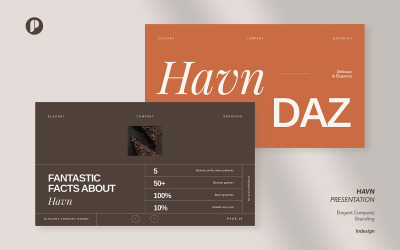 Havn – Choco Delight Elegant Company Branding InDesign bemutató