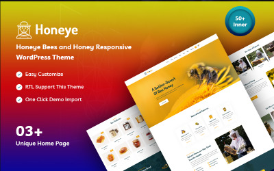 Honeye - Duyarlı Arılar ve Bal WordPress Teması