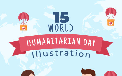 15 Illustration de la Journée mondiale de l&amp;#39;aide humanitaire