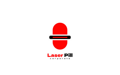 Logo moderne abstrait de pilule laser