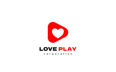 Love Play Negative Space  Logo