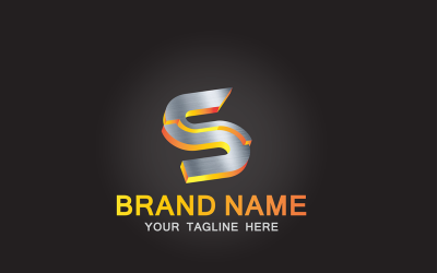 Modern Logo Tasarımı İçin Çelik 3d Logo Şablonu