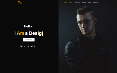 Sarga- Personal Portfolio Vstupní stránka Bootstrap HTML Webová šablona