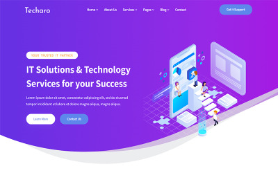 Techaro - IT řešení a technologie HTML5 šablona