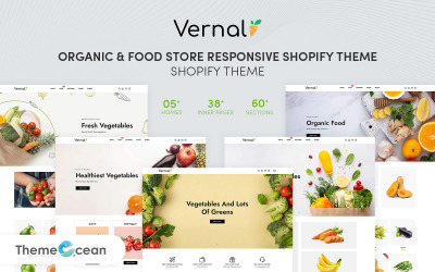 Vernal – адаптивна тема Shopify для магазину органічних та харчових продуктів