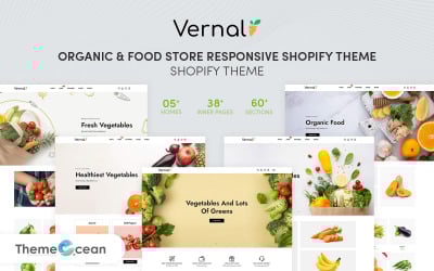Vernal - Адаптивная Shopify тема для магазина органических продуктов и продуктов питания