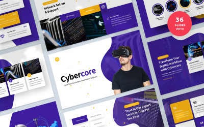 Cyber Security Company Presentation PowerPoint Template