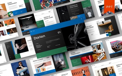 Darien Business Sjablonen PowerPoint presentatie
