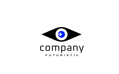 Design de logotipo de seta de olho dinâmico