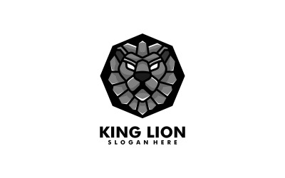 King Lion Simple Mascot Logo Style