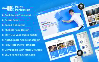 Paint Perfection - Plantilla de sitio web HTML5 para servicios de pintor