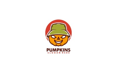 Pumpkin Mascot Cartoon Logo