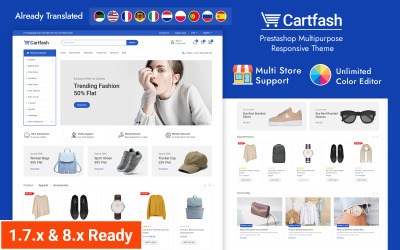 Cartfash - Mega Moda Mağazası Prestashop Duyarlı Tema