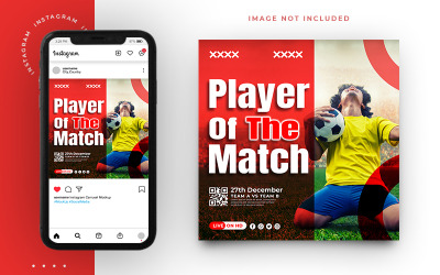 Design von Fußball-Sport-Social-Media-Beitragsvorlagen