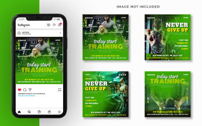 Fitness- und Fitness-Social-Media-Promotion-Vorlage