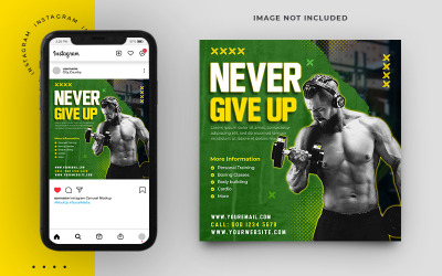 Fitness-Vorlage für Social Media Instagram Facebook