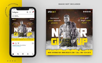Fitnessstudio Social Media Post Design