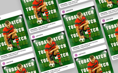 Fußball-Social-Media-Post und Web-Banner-Vorlage