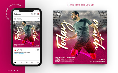 Fußball-Sport-Social-Media-Flyer-Beitragsvorlage