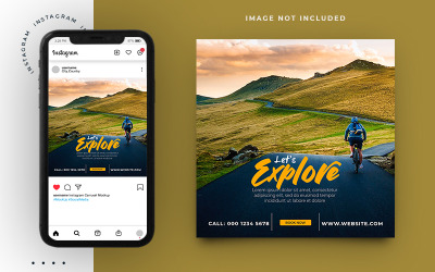Instagram-Beitragsvorlage für Social Media-Reisen