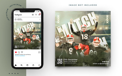 Modèle de bannière de publication sur les médias sociaux de promotion de football