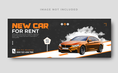 Modello di copertina di Facebook per i social media per la promozione di auto a noleggio