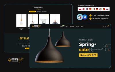 Освещение - современная лампа, освещение Интернет-магазин PrestaShop Theme