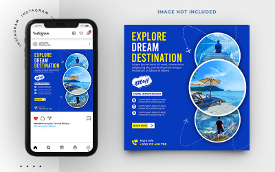 Reise- und Reiseagentur Social Media Post Banner Vorlage
