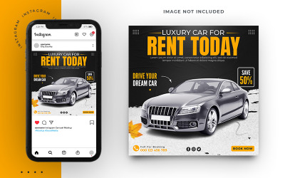 Rent Car Social Media Banner Post Template