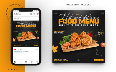 Restaurant Food Promotion Social Media Post Banner Vorlage
