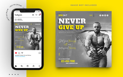 Social Media Gym und Fitness-Banner-Vorlage