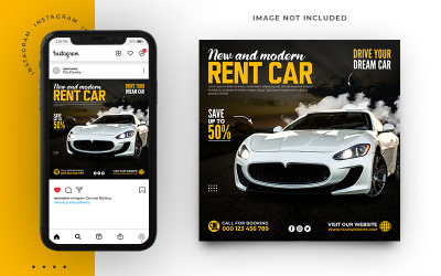 Sociala medier Hyr bil Banner Mall
