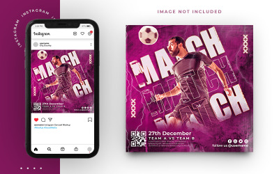 Spiel-Fußball-Social-Media-Post-Banner-Vorlage