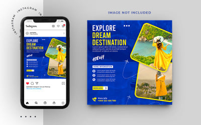 Tour och resor Social Media Banner Mall