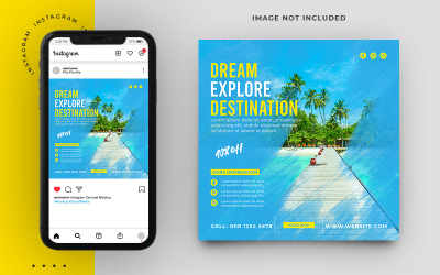 Urlaubsreise-Social-Media-Promo-Banner-Vorlage