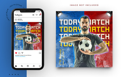 Vorlage für Social-Media-Posts für Fußball-Sportveranstaltungen